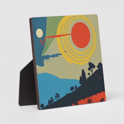 Kleurrijke Abstracte landschapskunst Fotoplaat (Voorkant)