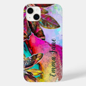 Kleurrijke Abstracte lederen inktkunst Case-Mate iPhone Case (Achterkant)