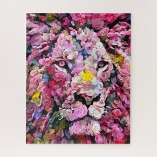 Kleurrijke Abstracte leeuw   Uitdagende harde Jigz Legpuzzel