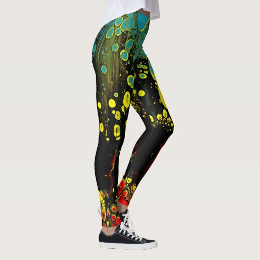 Kleurrijke Abstracte Leggings - "Het begin" (Rechts)