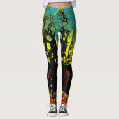 Kleurrijke Abstracte Leggings - "Het begin" (Voorkant)