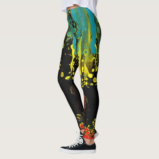 Kleurrijke Abstracte Leggings - "Het begin" (Links)