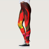 Kleurrijke Abstracte Leggings met neonlijnen sterr (Links)