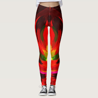 Kleurrijke Abstracte Leggings met neonlijnen sterr