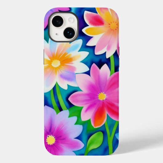 Kleurrijke Abstracte lentebloemen Case-Mate iPhone Case (Achterkant)
