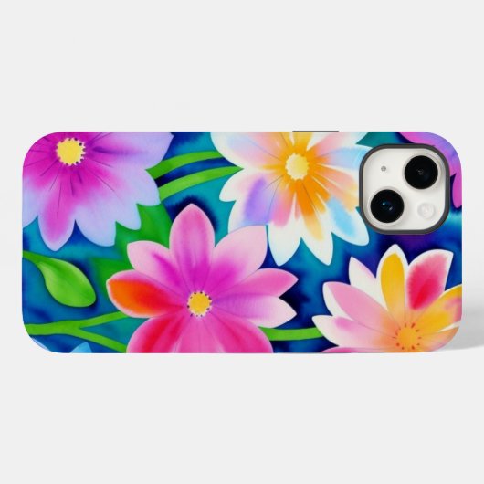 Kleurrijke Abstracte lentebloemen Case-Mate iPhone Case (Achterkant (horizontaal))