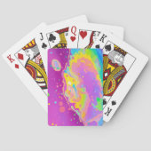 Kleurrijke Abstracte levendige kunst Pokerkaarten (Achterkant)