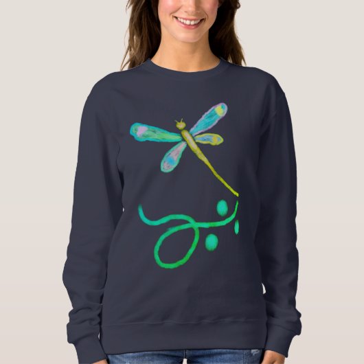 Kleurrijke Abstracte Libelle Draagbare Kunst Trui (Voorkant)