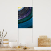 Kleurrijke Abstracte lijnen kunst Poster (Keuken)