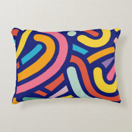 Kleurrijke Abstracte Lijnen Kussen