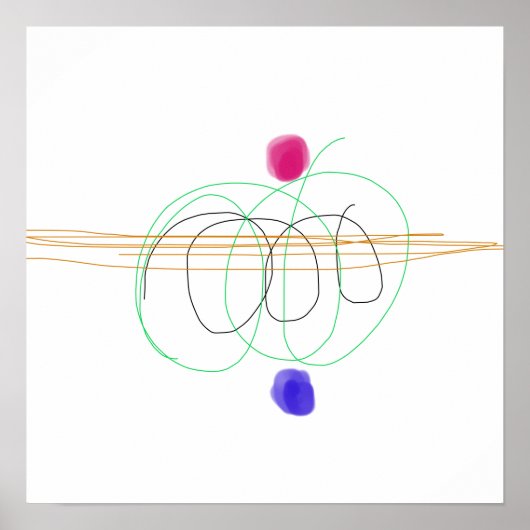 Kleurrijke Abstracte lijnen Poster (Voorkant)