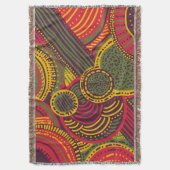 Kleurrijke Abstracte lijnen | Roze Paars geel groe Deken (Voorkant Verticaal)