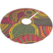 Kleurrijke Abstracte lijnen | Roze Paars geel groe Kerstboom Rok (Gekanteld)