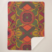Kleurrijke Abstracte lijnen | Roze Paars geel groe Sherpa Deken (Voorkant)