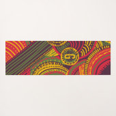 Kleurrijke Abstracte lijnen | Roze Paars geel groe Yogamat (Achterkant (horizontaal))