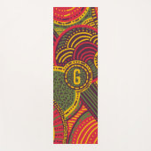 Kleurrijke Abstracte lijnen | Roze Paars geel groe Yogamat (Voorkant)