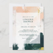 Kleurrijke Abstracte Lingerie doucheuitnodiging Kaart (Voorkant)