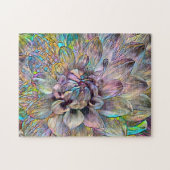 Kleurrijke Abstracte Lotus Flower | Uitdagend hard Legpuzzel (Horizontaal)