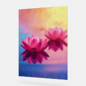 Kleurrijke Abstracte Lotus Flowers Acryl Bord (Hoek)