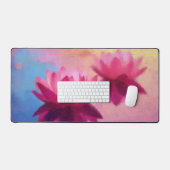 Kleurrijke Abstracte Lotus Flowers Bureaumat (Keyboard & Muis)