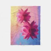 Kleurrijke Abstracte Lotus Flowers Fleece Deken (Voorkant)