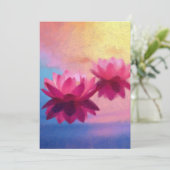Kleurrijke Abstracte Lotus Flowers Kaart (Staand voorkant)