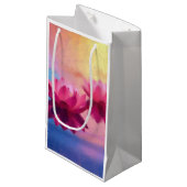 Kleurrijke Abstracte Lotus Flowers Klein Cadeauzakje (Voorkant Gekanteld)