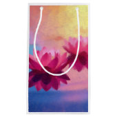 Kleurrijke Abstracte Lotus Flowers Klein Cadeauzakje (Voorkant)