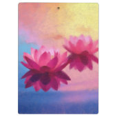 Kleurrijke Abstracte Lotus Flowers Klembord (Achterkant)
