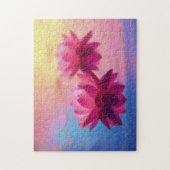 Kleurrijke Abstracte Lotus Flowers Legpuzzel (Verticaal)