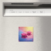 Kleurrijke Abstracte Lotus Flowers Magneet (Insitu (Vaatwasser))