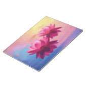Kleurrijke Abstracte Lotus Flowers Notitieblok (Schuin)