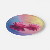 Kleurrijke Abstracte Lotus Flowers Papieren Bordje (Gekanteld)