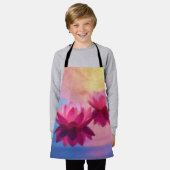 Kleurrijke Abstracte Lotus Flowers Schort (Gedragen)