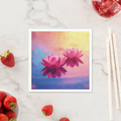 Kleurrijke Abstracte Lotus Flowers Servet (Insitu)