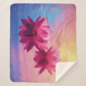 Kleurrijke Abstracte Lotus Flowers Sherpa Deken (Voorkant)