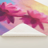 Kleurrijke Abstracte Lotus Flowers Sherpa Deken (3/4)