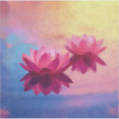 Kleurrijke Abstracte Lotus Flowers Sticker (Voorkant)