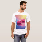 Kleurrijke Abstracte Lotus Flowers T-shirt (Voorkant volledig)