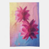 Kleurrijke Abstracte Lotus Flowers Theedoek (Verticaal)