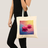 Kleurrijke Abstracte Lotus Flowers Tote Bag (Voorkant (product))