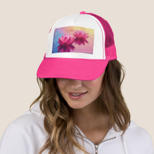 Kleurrijke Abstracte Lotus Flowers Trucker Pet