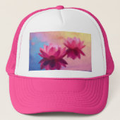 Kleurrijke Abstracte Lotus Flowers Trucker Pet (Voorkant)