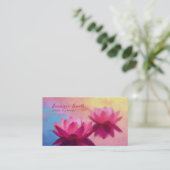 Kleurrijke Abstracte Lotus Flowers Visitekaartje (Staand voorkant)
