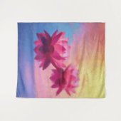 Kleurrijke Abstracte Lotus Flowers Wandkleed (Voorkant (horizontaal))