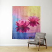 Kleurrijke Abstracte Lotus Flowers Wandkleed (In situ)