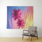 Kleurrijke Abstracte Lotus Flowers Wandkleed (In Situ (horizontaal))