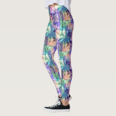 Kleurrijke Abstracte Luau Tropical Palm Trees Leggings (Links)
