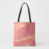 Kleurrijke abstracte lucht met pluizige gele wolke tote bag (Voorkant)