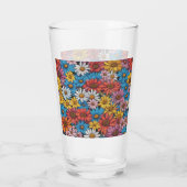 Kleurrijke Abstracte madeliefjes #26 Glas (Achterkant)